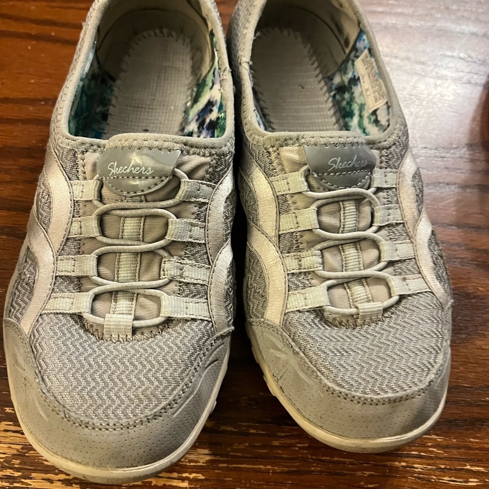 Skechers Women's Gray Slip-On Sneakers